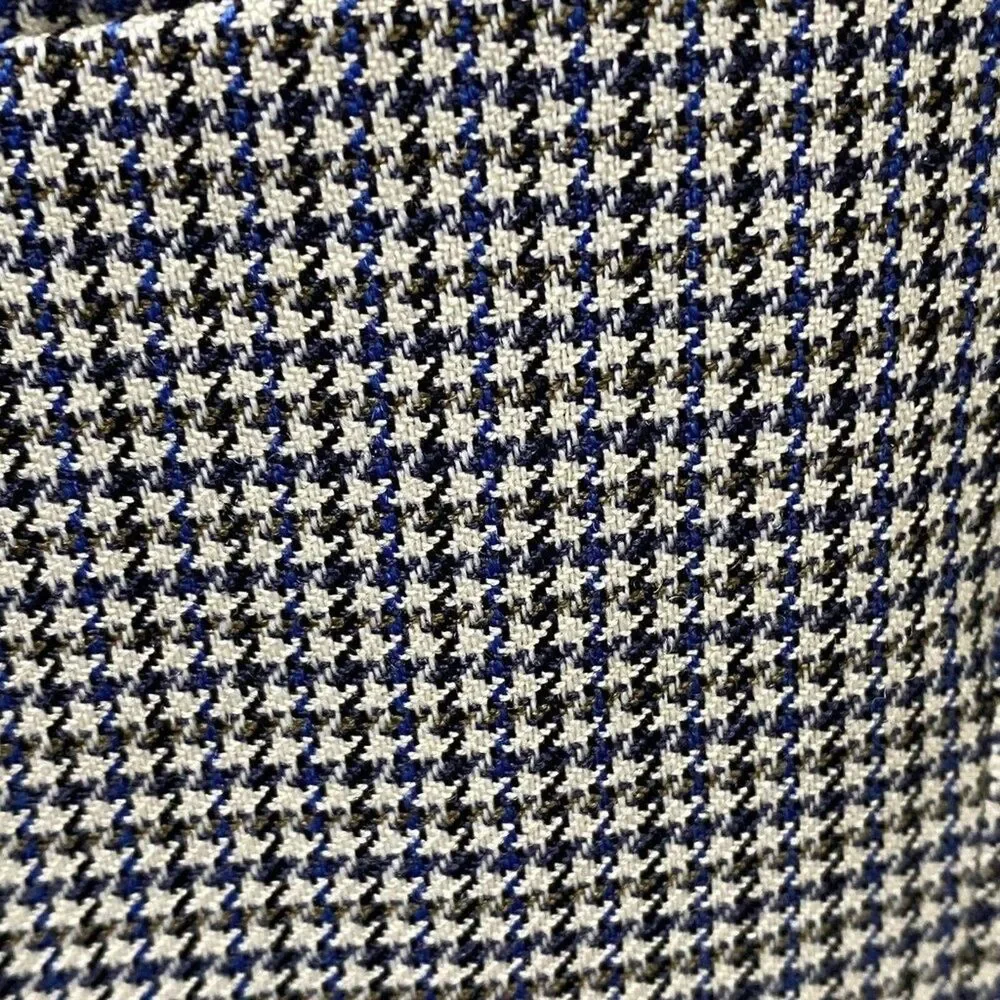 Stafford Blazer Mens 40R Gray Houndstooth Wool 2 Two Button Sport Coat